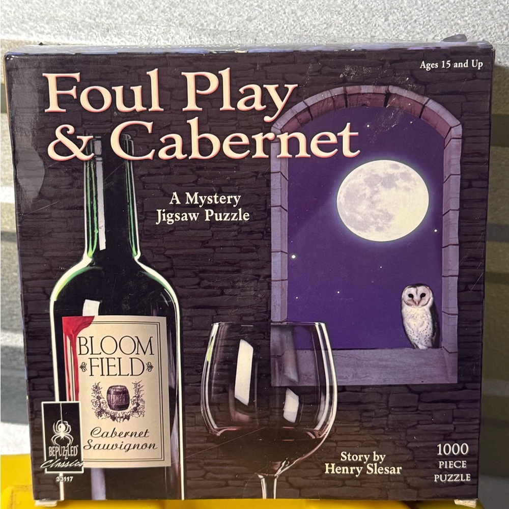 New Bepuzzled Foul Play & Cabernet Mystery Jigsaw Puzzle 1000 Piece